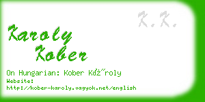 karoly kober business card